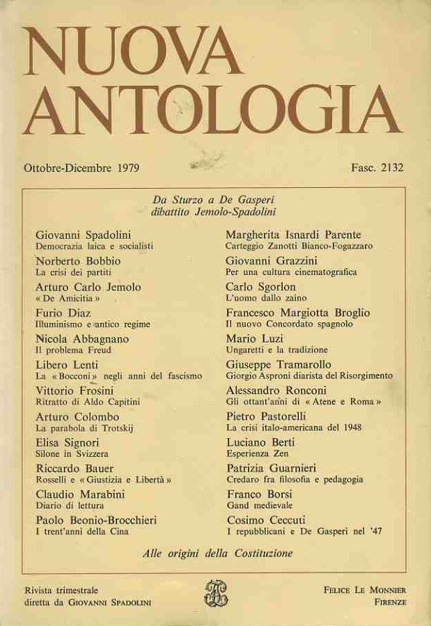 Nuova antologia. Ottobre - Dicembre 1979 - copertina