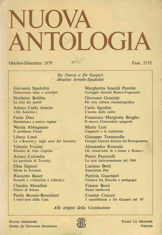 Nuova antologia. Ottobre - Dicembre 1979 - copertina