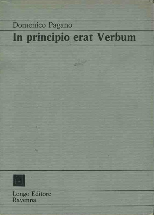 In principio erat verbum - copertina