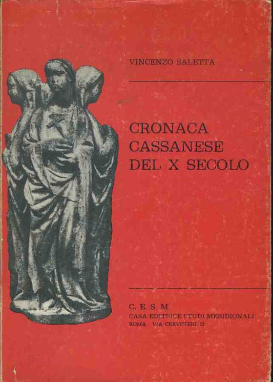 Cronaca cassanese del X secolo - copertina