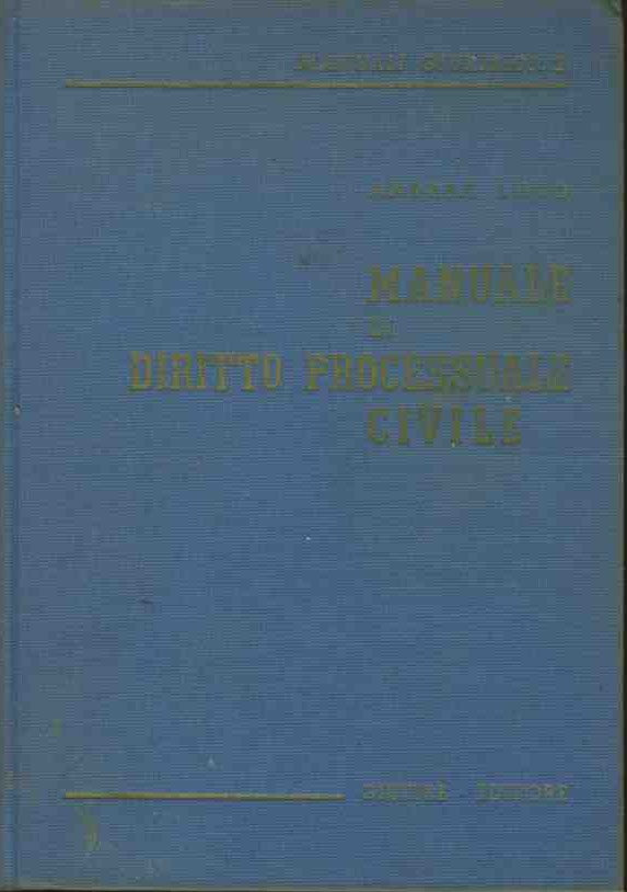Manuale di diritto processuale civile - copertina