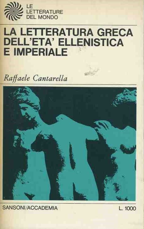 La letteratura greca dell'età ellenistica e imperiale - copertina
