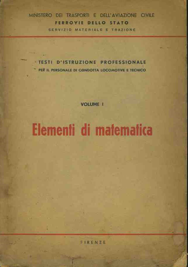 Elementi di matematica. Vol. 1 - copertina