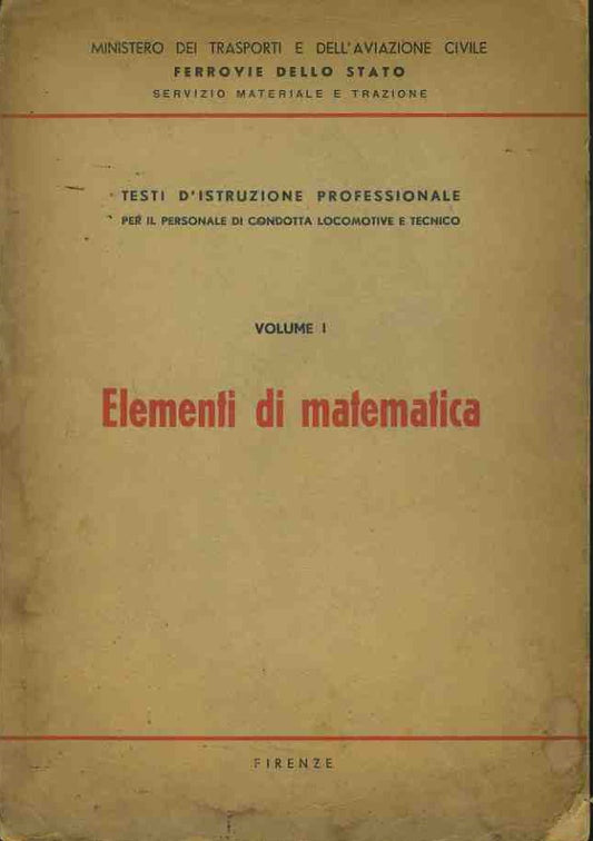 Elementi di matematica. Vol. 1 - copertina