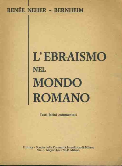 L'ebraismo nel mondo romano - copertina