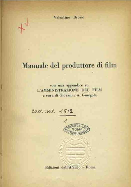 Manuale del produttore di film - copertina