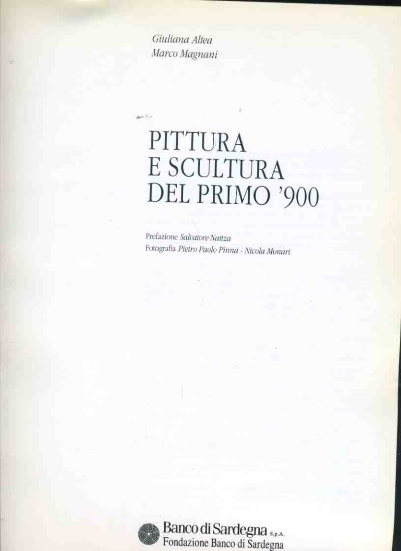 Pittura e scultura del primo '900 - copertina
