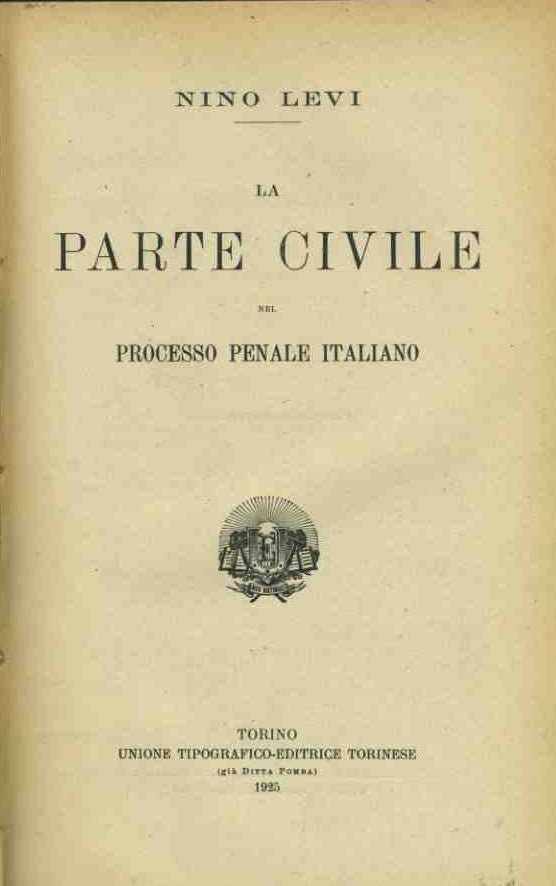 La parte civile nel processo penale italiano - copertina