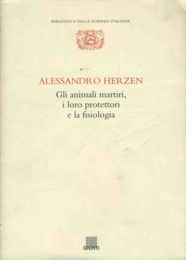 Gli animali martiri,i loro protettori e la fisiologia - copertina