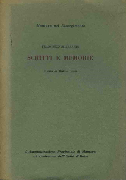 Scritti e memorie - copertina