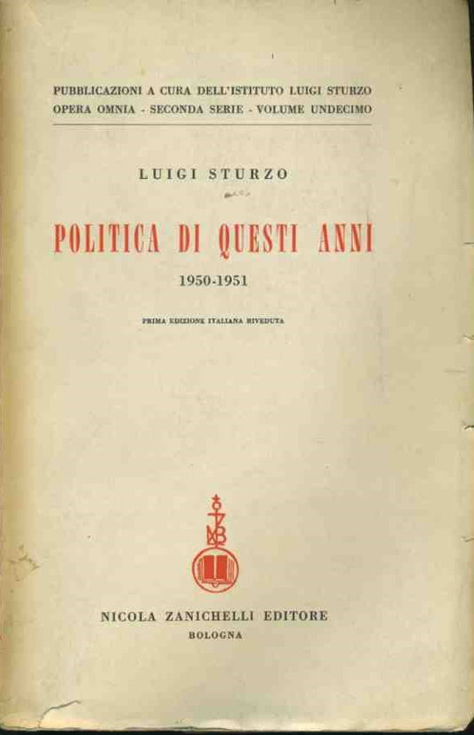 Politica di questi anni 1950-1951 - copertina