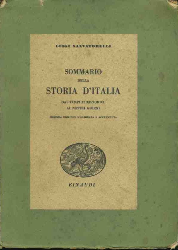 Sommario della storia d'Italia dai tempi preistorici ai nostri giorni - copertina