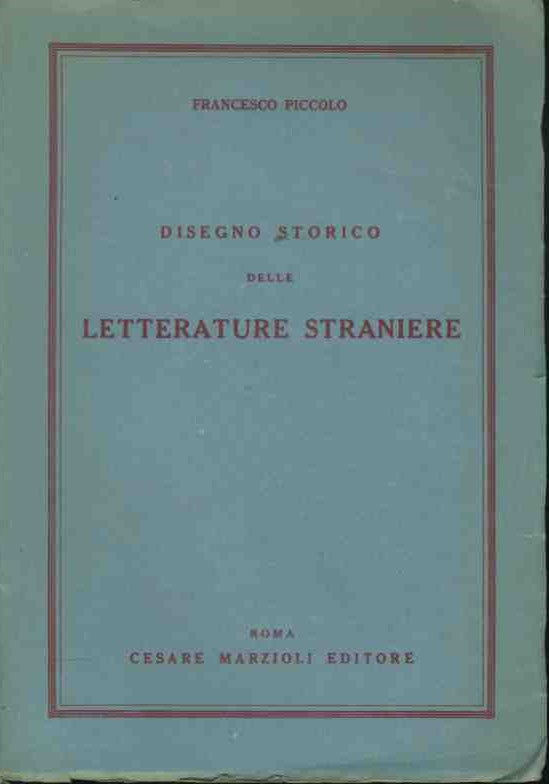 Disegno storico delle letterature straniere - copertina