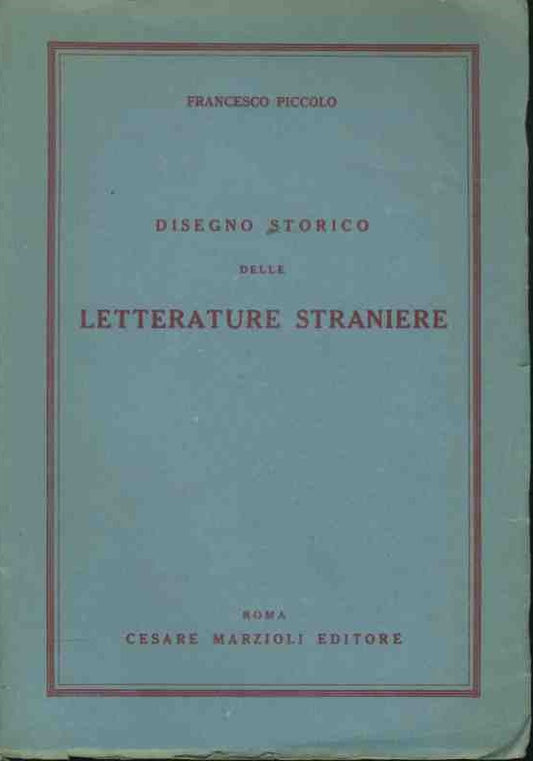 Disegno storico delle letterature straniere - copertina
