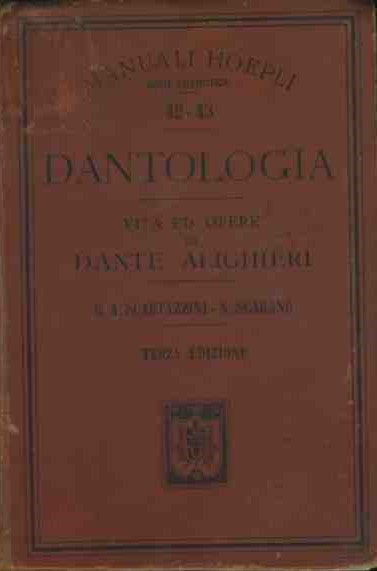Dantologia. Vita ed opere di Dante Alighieri - copertina