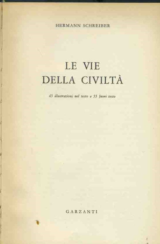 Le vie della civiltà - copertina