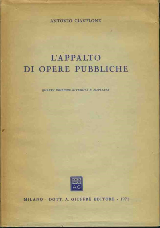 L'appalto di opere pubbliche - copertina