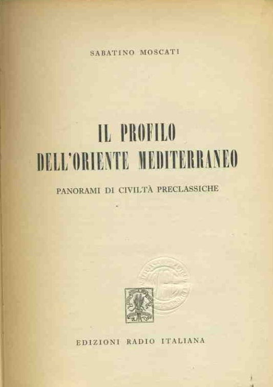 Il profilo dell'Oriente mediterraneo - copertina