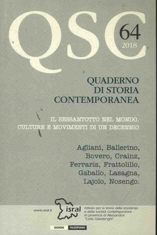 64° quaderno di storia contemporanea Il sessantotto nel mondo. Culture e movimenti di un decennio - copertina