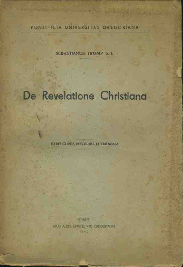 De revelatione christiana - copertina