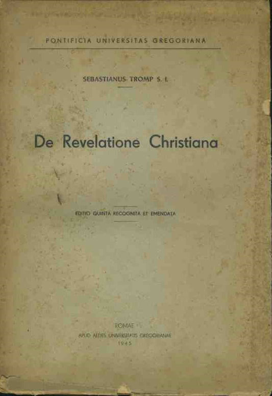 De revelatione christiana - copertina