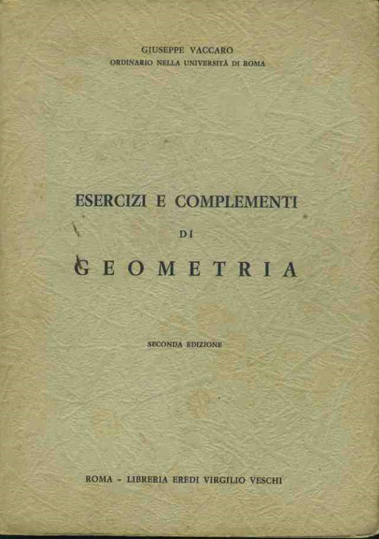 Esercizi e complementi di geometria - copertina