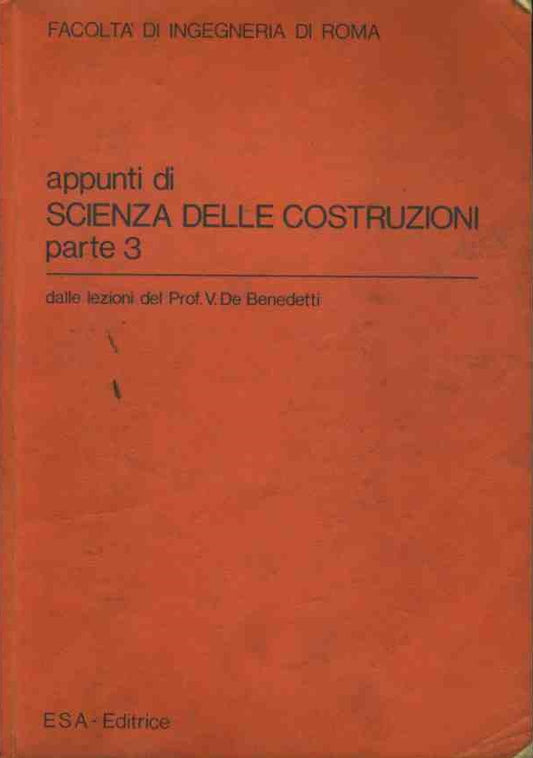 Appunti di scienza delle costruzioni 3 - copertina