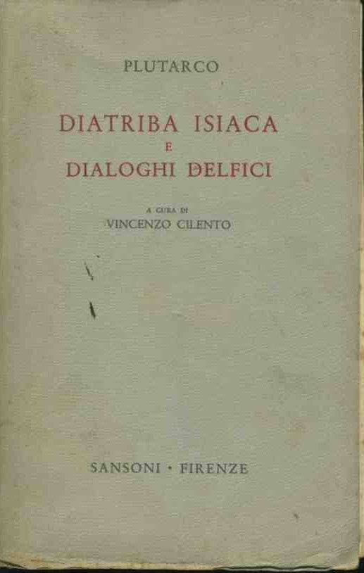 Diatriba isiaca e dialoghi delfici - copertina