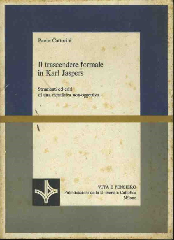 Il trascendere formale in Karl Jaspers - copertina