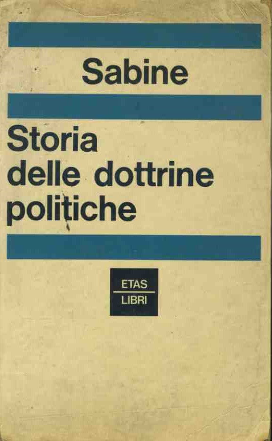 Storia delle dottrine politiche. Volume 1 - copertina