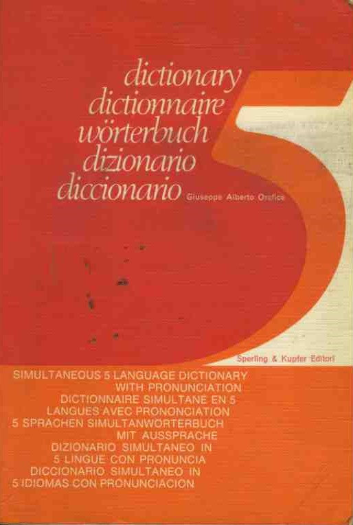 Dictionary. Dictionnaire. Wortebuch. Dizionario. Diccionario - copertina
