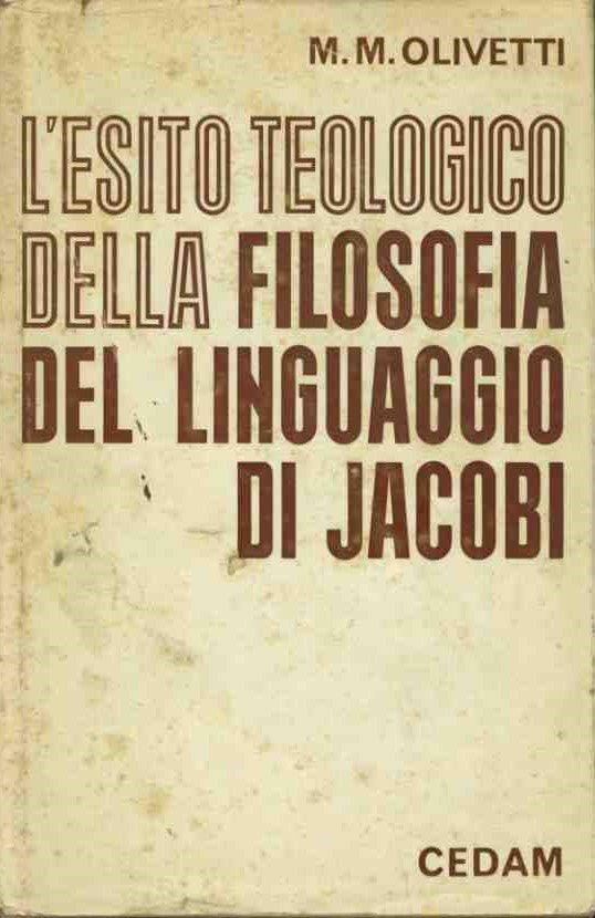 L'esito teologico della filosofia del linguaggio di Jacobi - copertina