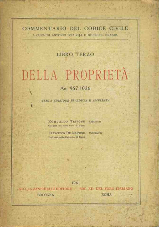 Della proprietà. Libro terzo - copertina