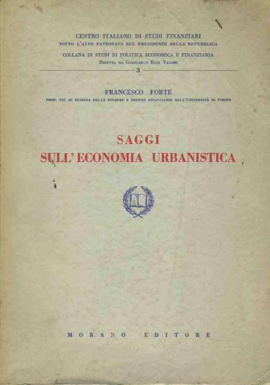 Saggi sull'economia urbanistica - copertina