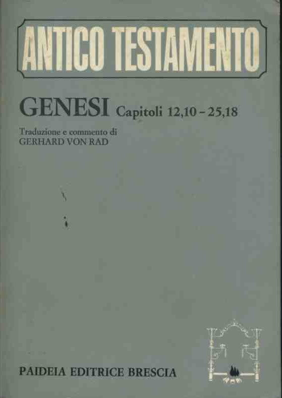 Antico testamento. Genesi capitoli 1,12 - 12, 10 -5,18 - copertina