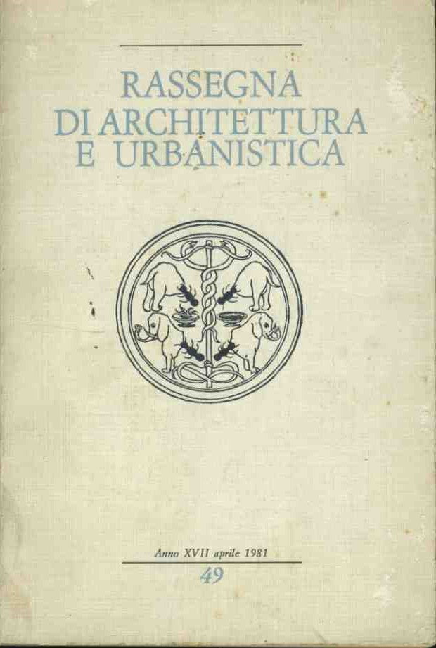 Rassegna di architettura e urbanistica. Anno XVII aprile 1981 - copertina