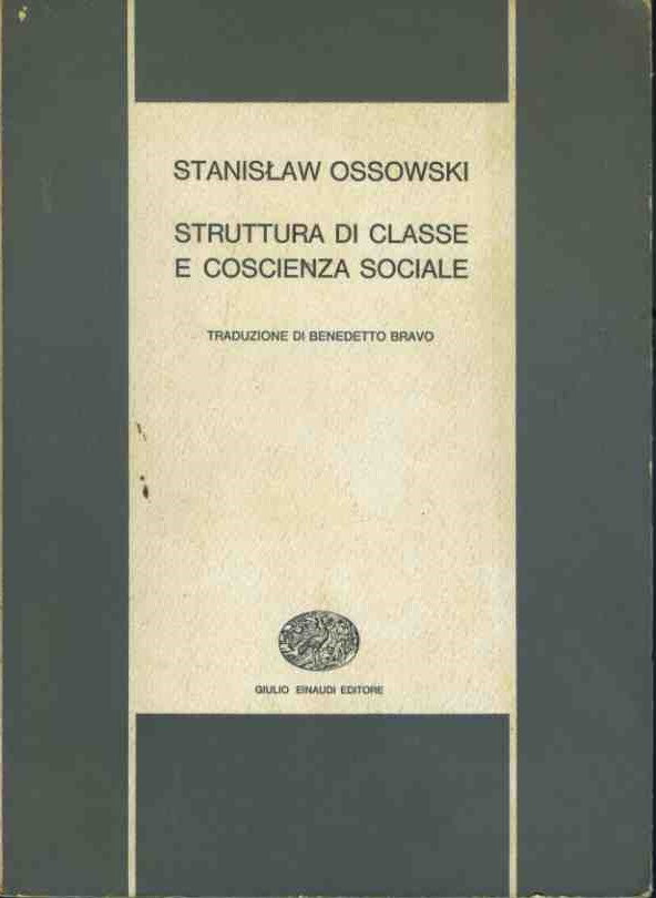 Struttura di classe e coscienza sociale - copertina