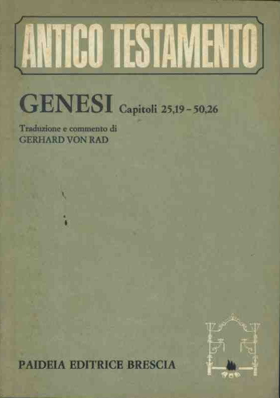 Antico testamento. Genesi. Capitoli 25,19 - 50,26 - copertina