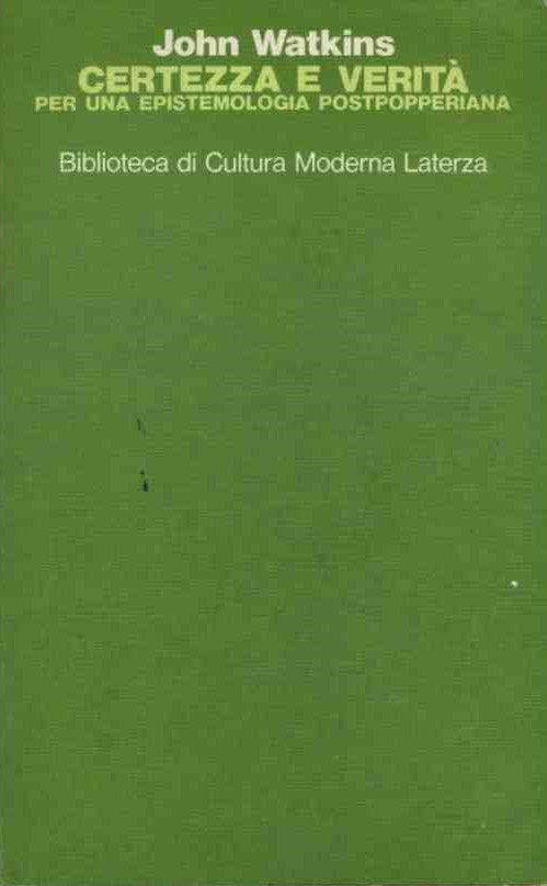 Certezza e verità - copertina