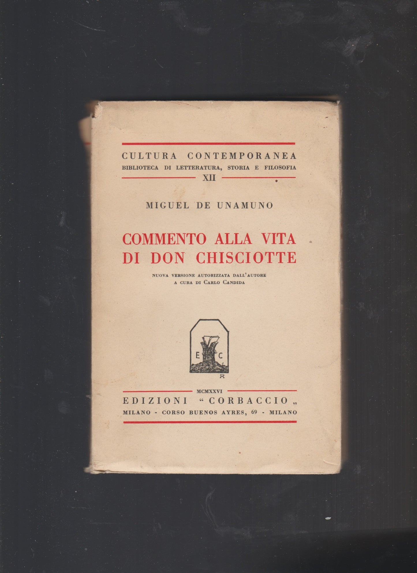 COMMENTO ALLA VITA DI DON CHISCIOTTE - copertina