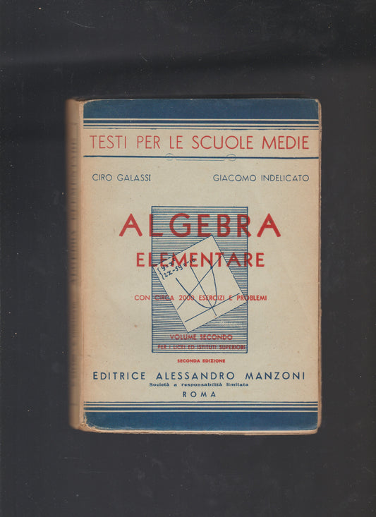 algebra elementare - copertina