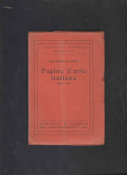 PAGINE D'ARTE ITALIANA. - copertina