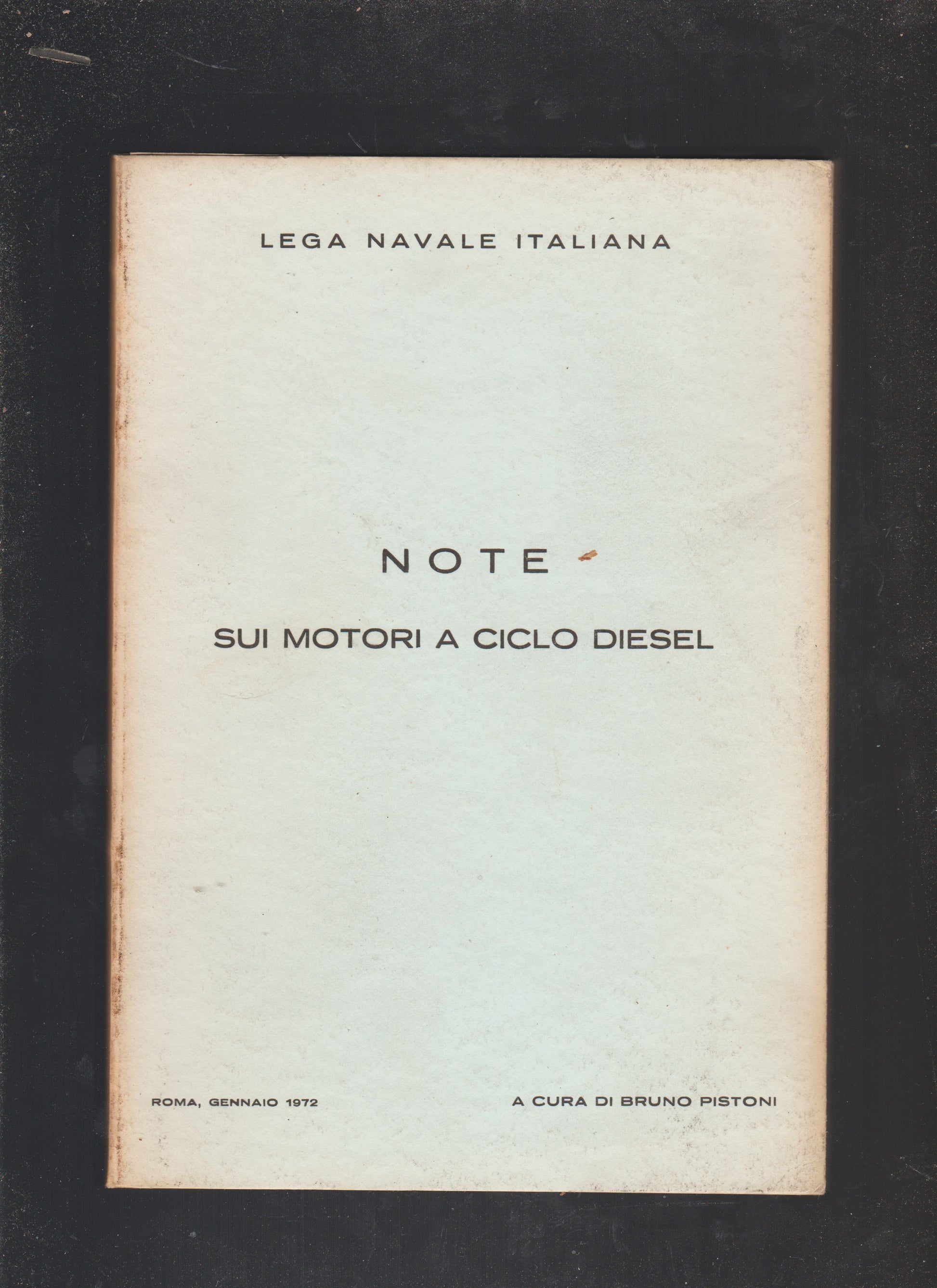 NOTE sui motori a ciclo diesel - sui motori a scoppio DUE VOLUMI - copertina