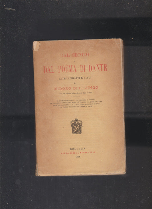 Dal secolo e dal poema di Dante; altri ritratti e studi - copertina