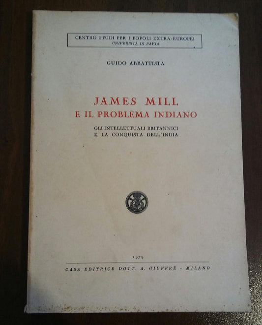 James Mill e il problema indiano - copertina