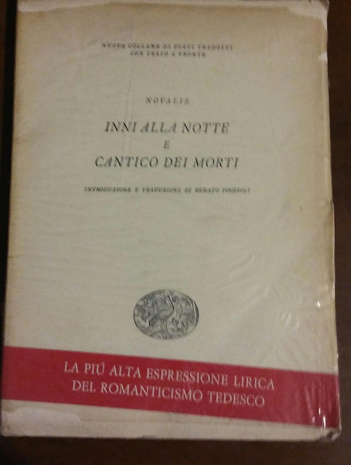 Inni alla morte e cantico dei morti. Introduzione e traduzione di Renato Poggioli - copertina