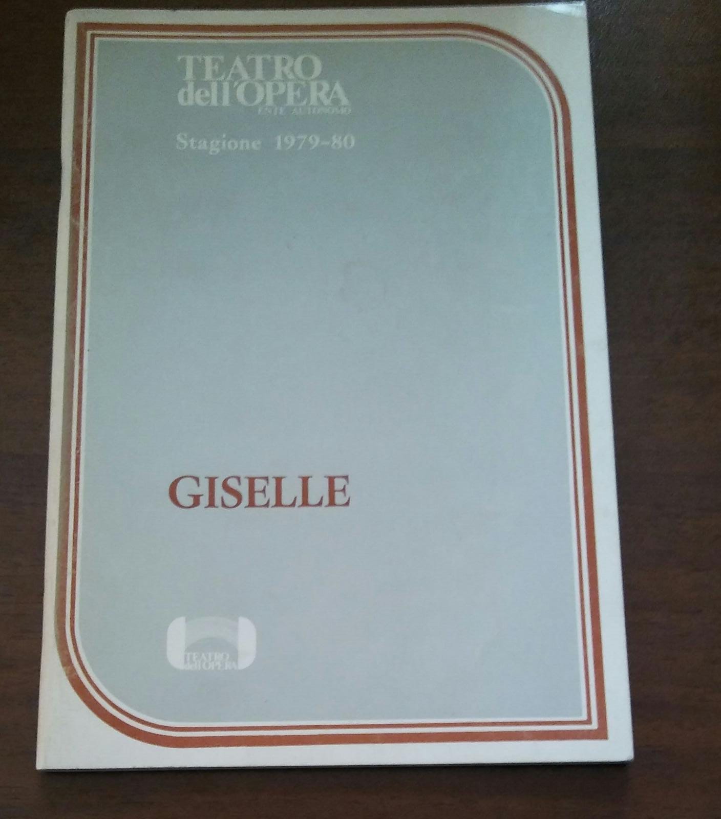 TEATRO DELL'OPERA STAGIONE 1979-80  GISELLE - copertina