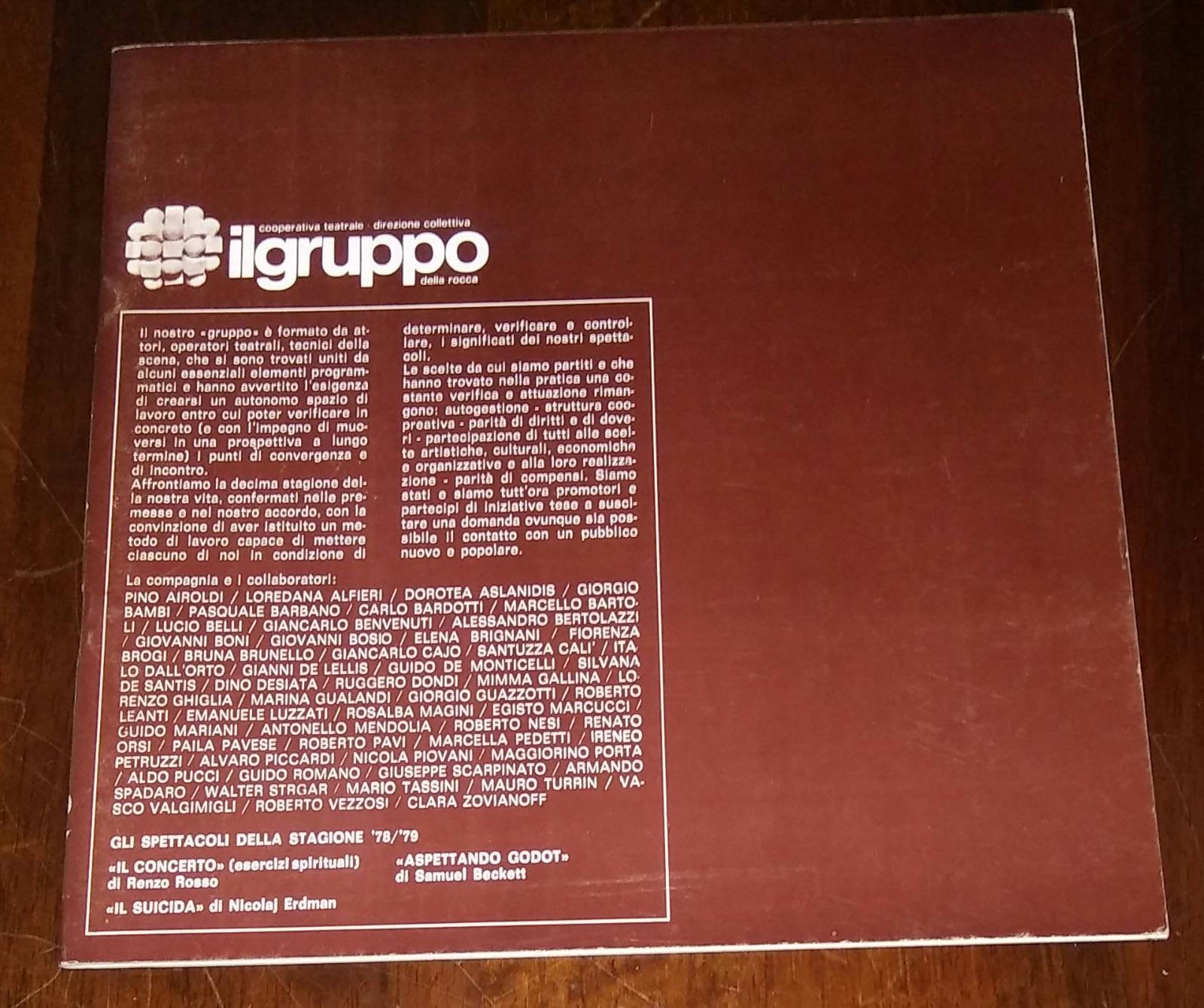 COOPERATIVA TEATRALE DIREZIONE COLLETTIVA IL GRUPPO  IL CONCERTO - copertina