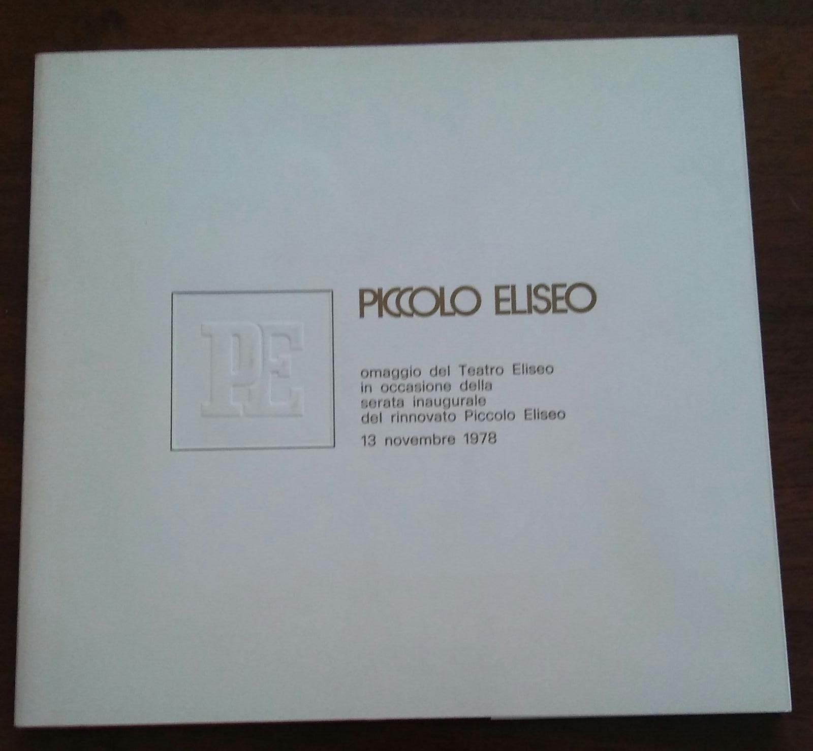 COMPAGNIA DI PROSA DEL TEATRO ELISEO   ENRICO IV - copertina