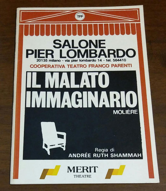 COOPERATIVA TEATRO FRANCO PARENTI IL MALATO IMMAGINARIO MOLIERE - copertina